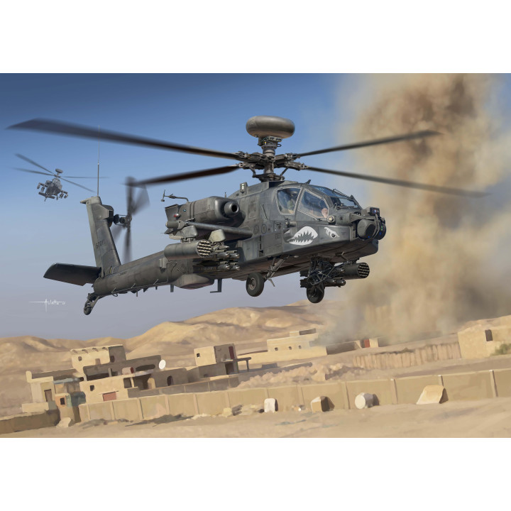 Model Kit vrtulník 12551 - U.S.Army AH-64D Block II "Late Version" (1:72)
