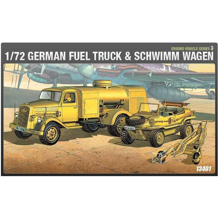 Model Kit military 13401 - GERMAN FUELTANK & SHIWIMM (1:72)