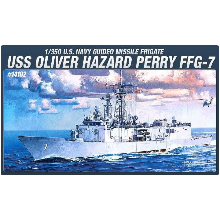 Model Kit loď 14102 - USS OLIVIER HAZARD PERRY FFG-7 (1:350)