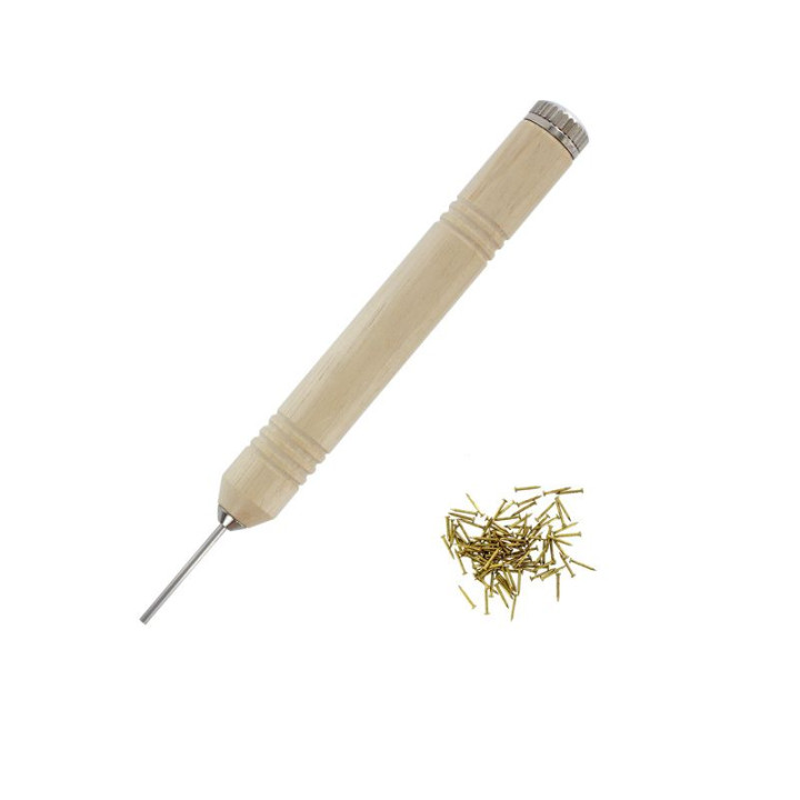 Modelcraft zatloukač hřebíků, mosazné hřebíky 0.5x10mm (100ks)