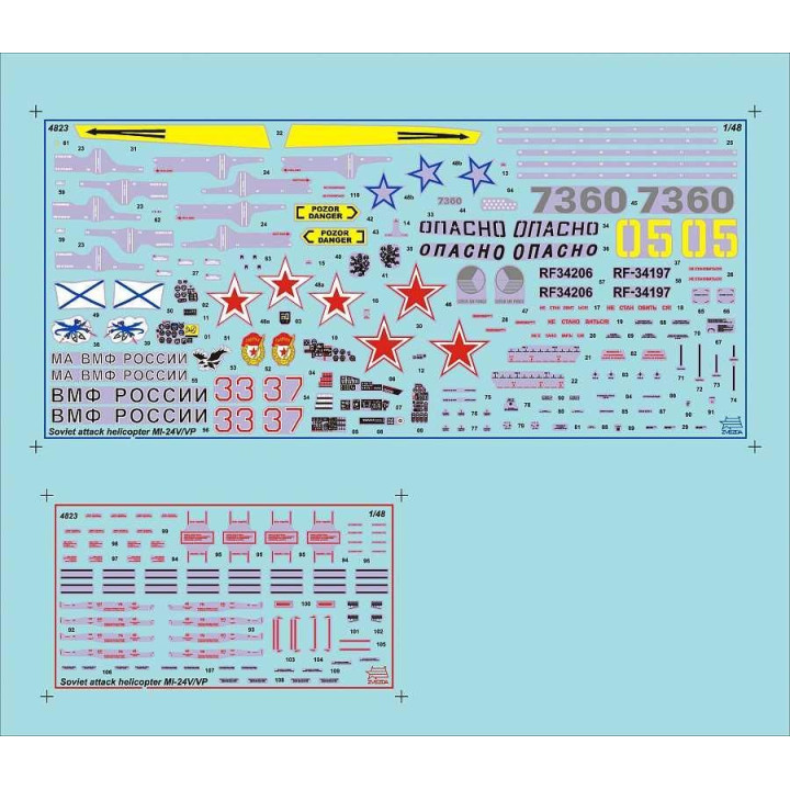 Model Kit vrtulník 4823 - MIL-Mi 24 V/VP (1:48)