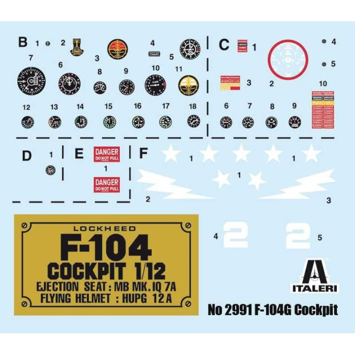 Model Kit kokpit 2991 - F-104 G STARFIGHTER COCKPIT (1:12)