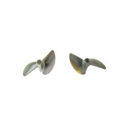 Závodní alu lodní šroub 2 listý, pravý a levý, 38,0mm/DOG DRIVE 3/16, 1 pár