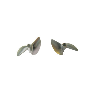 Závodní alu lodní šroub 2 listý, pravý a levý, 38,0mm/DOG DRIVE 3/16, 1 pár
