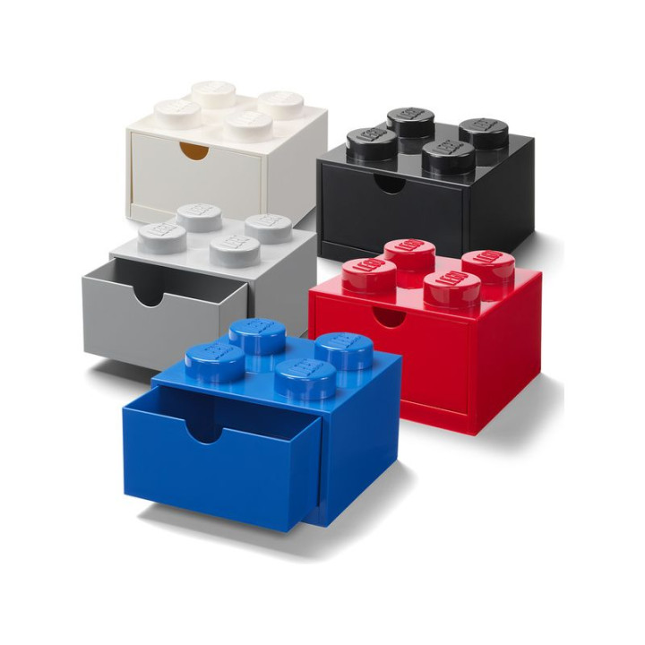 LEGO stolní box 4 se zásuvkou bílý