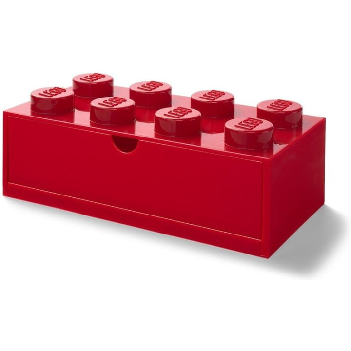 LEGO stolní box 8 se zásuvkou bílý