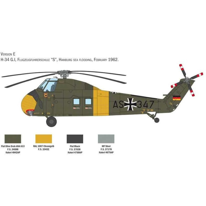 Model Kit vrtulník 2776 - H-34A Pirate /UH-34D U.S. Marines (1:48)