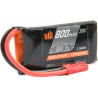 Akumulátor LiPol Spektrum 1S 3.7V s kapacitou 800mAh, zatížitelností 30C. Konektor JST. Rozměry 53x24x9mm, hmotnost 21g. 2,96Wh.