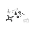 Sada pro zadní montáž s unašečem a upevňovacím křížem pro motory RAY G2 C3530 a C3536 (s hřídelí 4 mm). Obsahuje rovněž kleštinový unašeč pro hřídel 4,0 mm/M6 s kuželovou maticí.