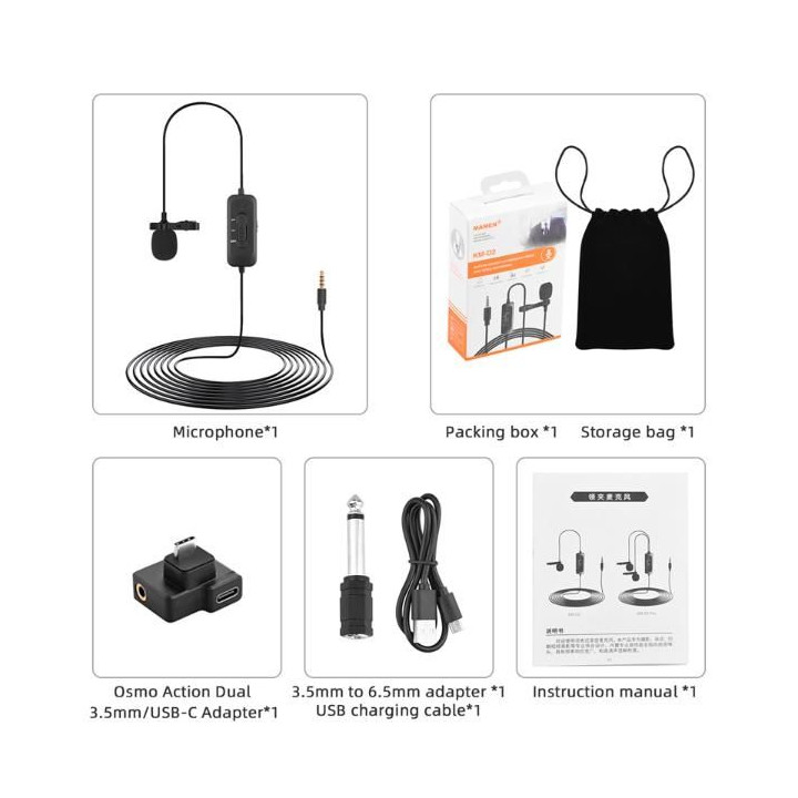 Osmo - Lavalier Microphone & Audio Adapter Set