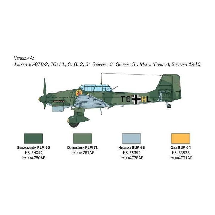 Model Kit letadlo 2807 - Ju-87B Stuka - Battle of Britain 80th Anniversary (1:48)