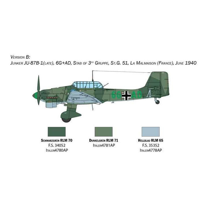 Model Kit letadlo 2807 - Ju-87B Stuka - Battle of Britain 80th Anniversary (1:48)