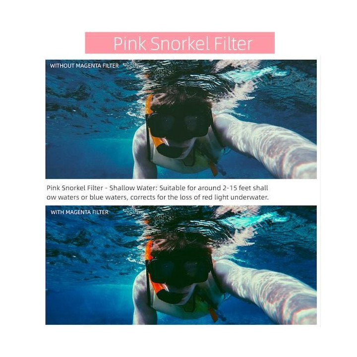 Insta360 ONE R - 4K / 1-INCH Wide Angle Dive Case Lens Filter (Pink)