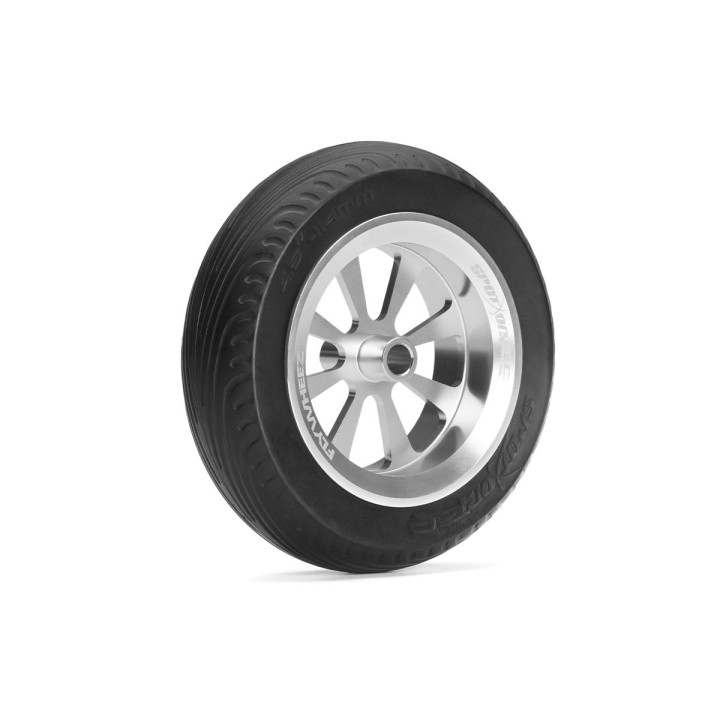 115mm Podvozkové kolo s hliníkovým středem a náhradní gumou (1ks)