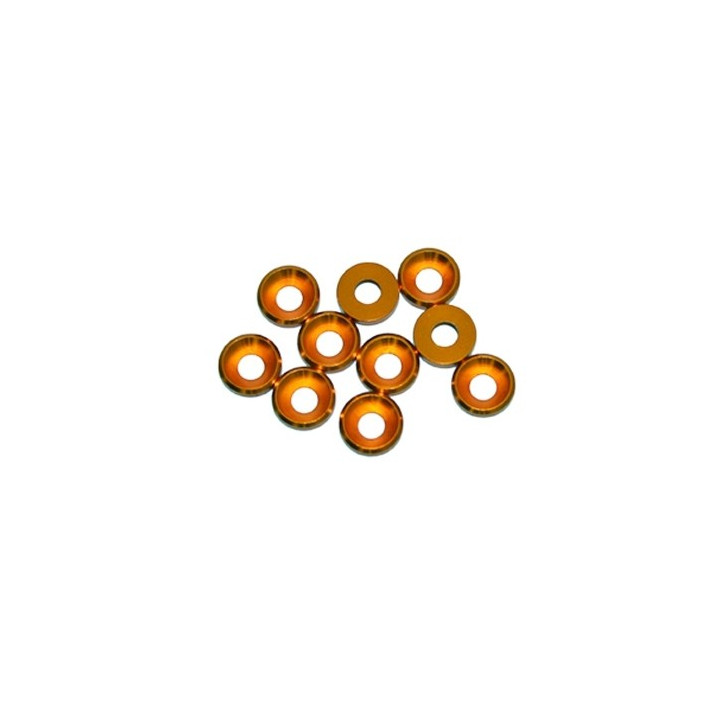 4 mm.alu podložky zlaté (10 ks.)