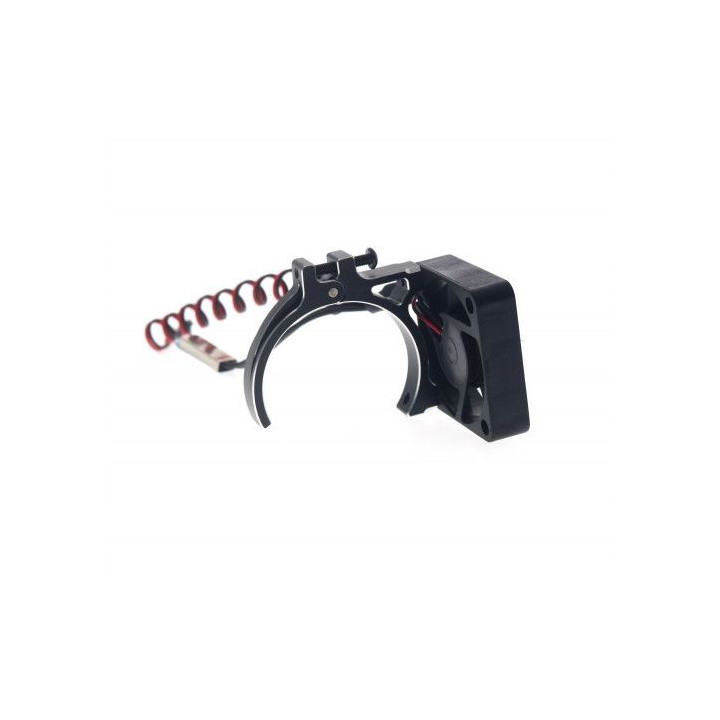 Motor větráček 40x40mm s hliníkovým držákem - černý