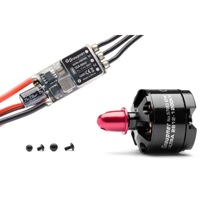 Combo set Telemetrická regulace HOTT 35Amp SBEC + Ultra 2812-1200Kv levotočivý/tlač. (CW)