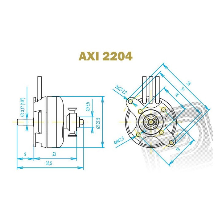 AXI 2204/RACE V2 střídavý motor