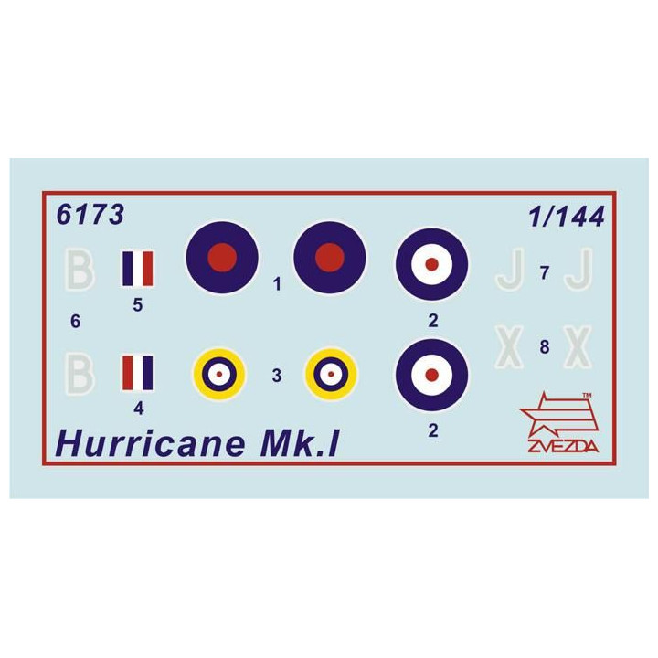 Wargames (WWII) letadlo 6173 - British Fighter "Hurricane Mk-1" (1:144)