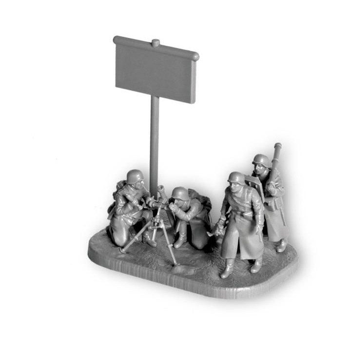 Wargames (WWII) figurky 6209 - Ger. 80mm Mortar with Crew (Winter Unif.) (1:72)