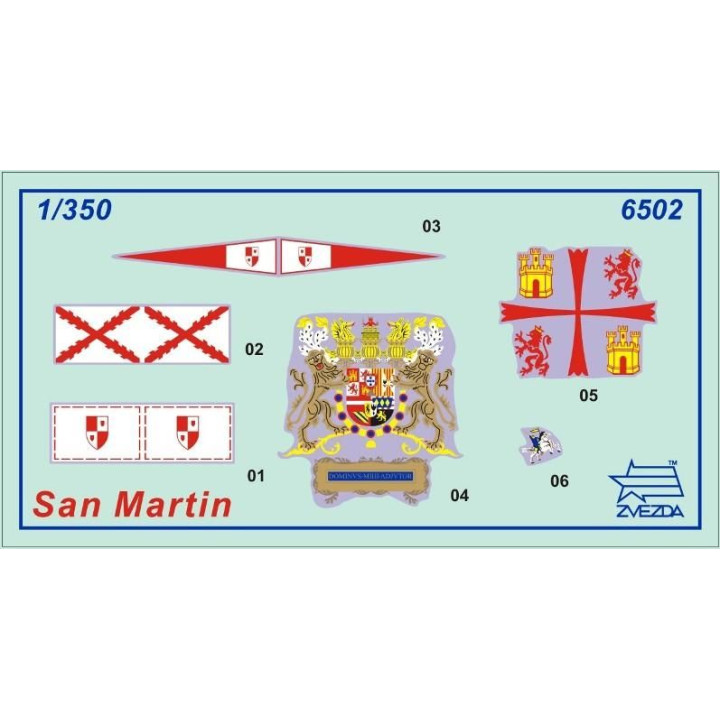 Wargames (TS) loď 6502 - Spanish ship San Martin (1:350)