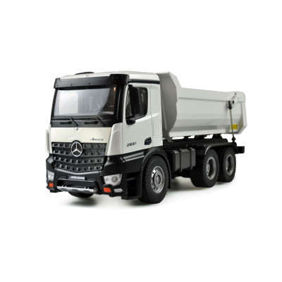 Mercedes truck tipper PRO kovový, 1:10, RTR, 2,4 GHz, biely