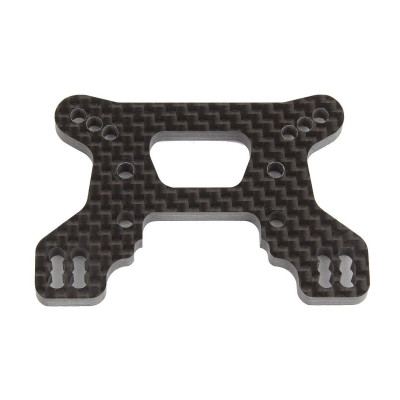 RC10B74.1 přední uhlíkové parohy/držáky tlumičů, 23 mm