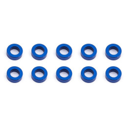 Ballstud podložky, 5.5x2.0mm, modré alu, 10 ks.