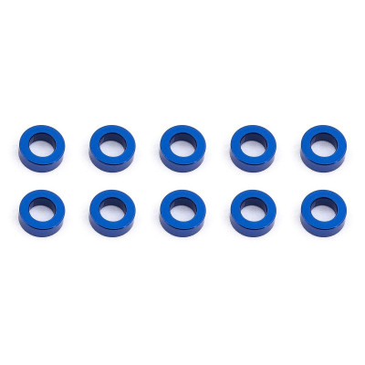 Ballstud podložky, 5.5x2.0mm, modré alu, 10 ks.