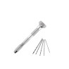 Modelcraft mini ruční vrtačka s 5 vrtáky pro přesné práce s malými vrtáky. V balení jsou vrtáky 1mm; 1,2mm;  1,4mm; 1,5mm a 1,8mm a 2 kleštiny s upínacím rozpětím 0-1,2 mm, & 1,3-2,4 mm a 0,8-2,0 mm, & 1,8-2,9 mm. Otočná rukojeť pro pohodlou práci. Délka 100mm, kleština 10mm.