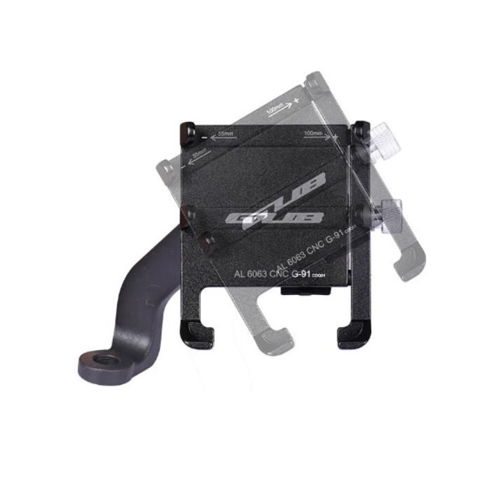 Aluminum Alloy Smartphone Bracket with Charger (Black)