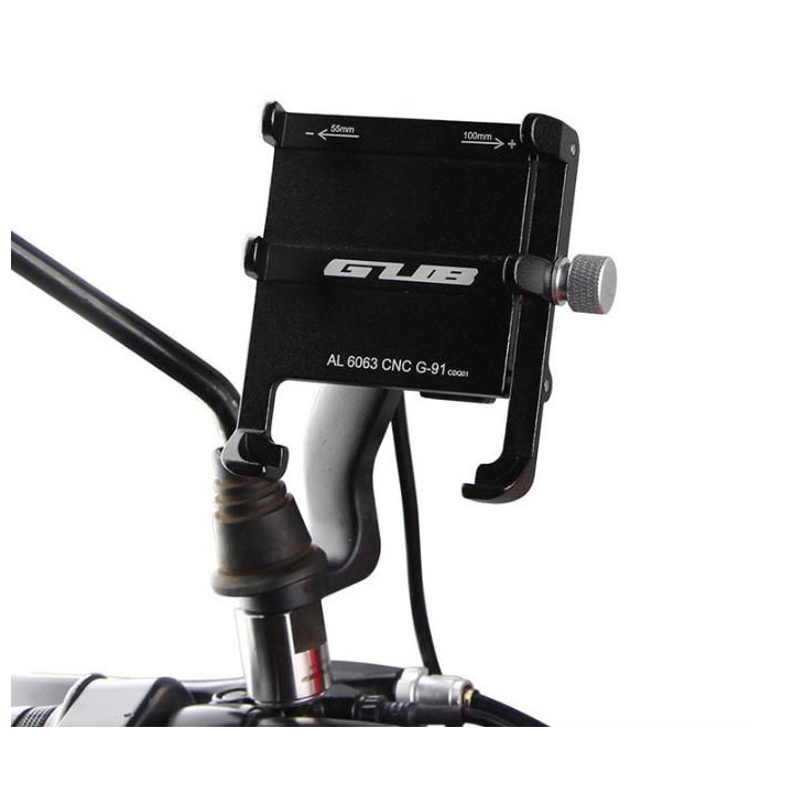 Aluminum Alloy Smartphone Bracket vč. nabíječ  (Black)
