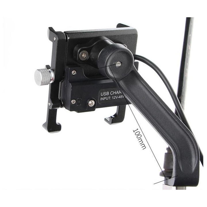 Aluminum Alloy Smartphone Bracket vč. nabíječ  (Black)