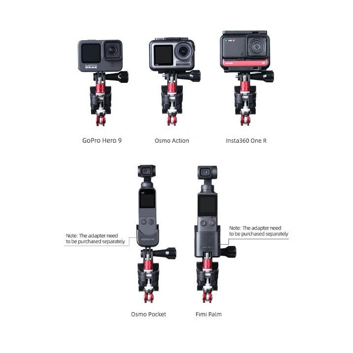 Osmo - Smartphone Holder & Action Camera Holder Set for Bicycles (červená-černá)