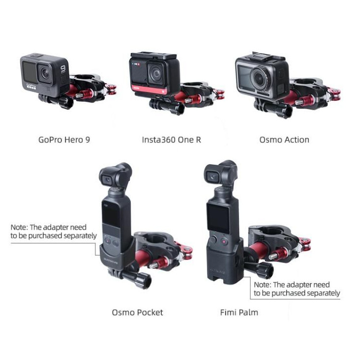 Osmo - Smartphone Holder & Action Camera Holder Set for Bicycles (červená-černá)