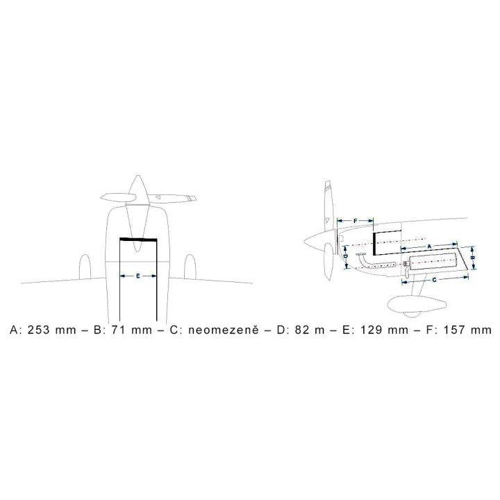 73" Laser 1850mm 35cc Červeno-Bílý