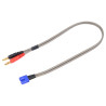 Nabíjecí kabel Pro s banánky 4 mm a konektorem EC3 přístroj (samec), průřez kabelu 14AWG, délka 40cm.
