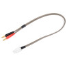 Nabíjecí kabel Pro - s banánky 4 mm a konektorem Tamiya přístroj (samice), průřez kabelu 14AWG, délka 40cm.