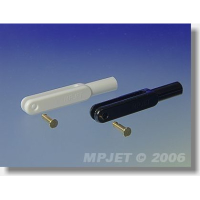 2124 Vidlička plast, l,44 mm, šířka drážky 3, čep pr.2,5, M3 Černá 2ks