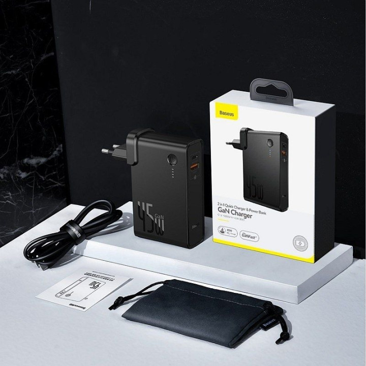 Baseus Power Station (GaN) 10000mAh 45W EU Black