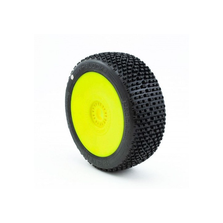 H-BLOCK V2 BUGGY C1 (SUPER SOFT) nalepené gumy, žluté disky (2 ks.)