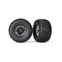 Traxxas kolesá prednej Terra Groove dual / Chróm (2)