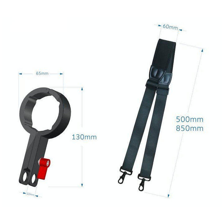 DJI Ronin-S/SC/ RS/RSC 2 - Popruh na krk pro DJI Ronin-S + adaptér z hliníkové slitiny