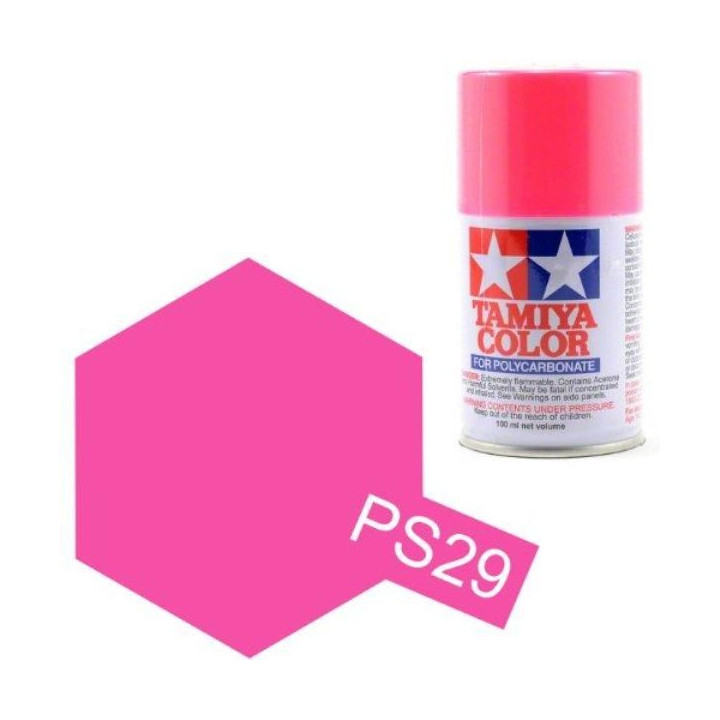 Tamiya Color PS-29 Flourescent Pink Polycarbonate Spray 100ml