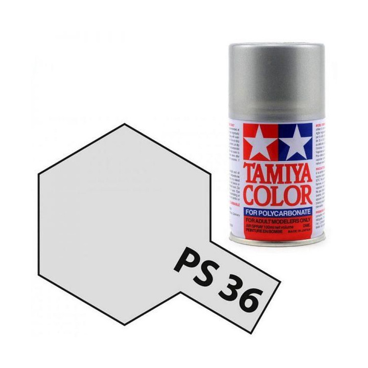 Tamiya Color PS-36 Translucent Silver Polycarbonate Spray 100ml