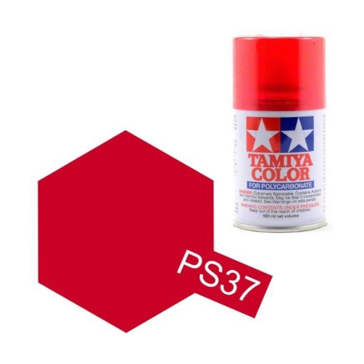 Tamiya Color PS-37 Translucent Red Polycarbonate Spray 100 ml