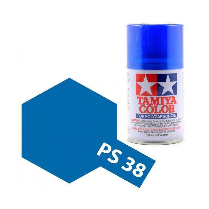 Tamiya Color PS-38 Translucent Blue Polycarbonate Spray 100ml