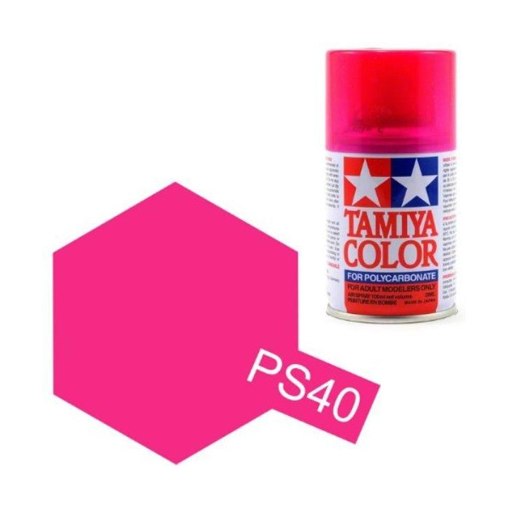 Tamiya Color PS-40 Translucent Pink Polycarbonate Spray 100ml