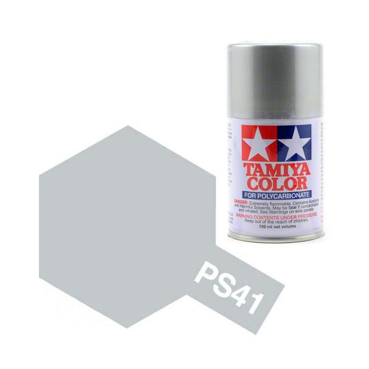 Tamiya Color PS-41 Bright Silver Polycarbonate Spray 100ml