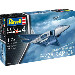 Plastic ModelKit letadlo 03858 - Lockheed Martin F-22A Raptor (1:72)